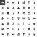 Barbecue vector icons set