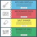 Barbecue web banner templates set