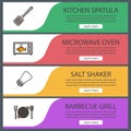 Barbecue web banner templates set