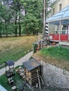 barbecue wood summer kitchen in Pavlovsky Park