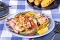 Barbecued chicken kebab Royalty Free Stock Photo