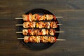 Barbecued chicken kebab Royalty Free Stock Photo