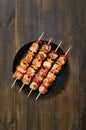 Barbecued chicken kebab Royalty Free Stock Photo