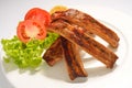 Barbecued pork ribs Royalty Free Stock Photo