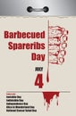 Barbecued Spareribs Day Royalty Free Stock Photo