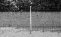 Barbed fence in Sachsenhausen nazi camp.