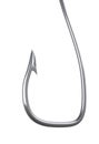 Barbed fish hook 3d illustration on white