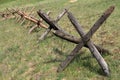 Barbed wire barrier Royalty Free Stock Photo
