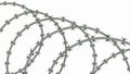 Barbed Wire Barrier, Symbol of Restriction and Security, vector design Generative AI Royalty Free Stock Photo