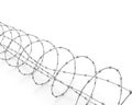 Barbed wire border