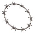 Barbed wire circle Royalty Free Stock Photo