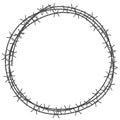 Barbed wire circle border