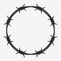 Barbed Wire of Circle Shape Royalty Free Stock Photo