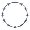 Barbed wire circle-shaped