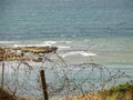 Barbed Wire on the Cliff of Pointe Du Hoc