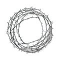 Barbed Wire Coil Generative AI Illustration