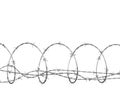 Barbed wire curled in spiral Royalty Free Stock Photo