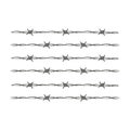 Barbed wire for detaining criminals in prison. A fence in prison.Prison single icon in cartoon style vector symbol stock