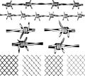 Barbed Wire Elements Royalty Free Stock Photo