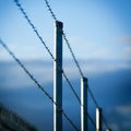 Barbed Wire Fence Royalty Free Stock Photo