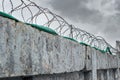 High security colony fenced with barbed wire for criminals with life imprisonment
