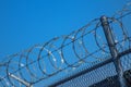 Barbed Wire Fence and Blue Skies, Arizona Royalty Free Stock Photo