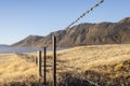 Barbed Wire Fence. NZ Royalty Free Stock Photo