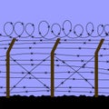 Barbed Wire Fence Royalty Free Stock Photo