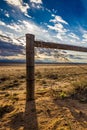 Barbed Wire Fence at Sunset Royalty Free Stock Photo