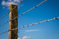 Barbed Wire Fence Royalty Free Stock Photo