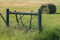 Barbed wire fenceline Royalty Free Stock Photo