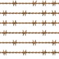 Barbed wire fencing background