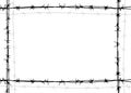 Barbed wire frame