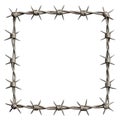Barbed wire frame graphic design element Royalty Free Stock Photo