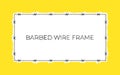 Barbed wire frame. Razor wire. Concept background. Vector scalable graphics Royalty Free Stock Photo