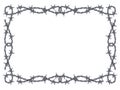 Barbed wire frame vector Royalty Free Stock Photo