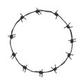 Barbed wire graphic sign Royalty Free Stock Photo