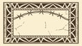 Barbed Wire Grunge Frame Vector Illustration, Edgy Design, vector design Generative AI Royalty Free Stock Photo