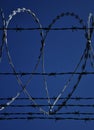 Barbed wire heart Royalty Free Stock Photo