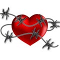 Barbed wire heart Royalty Free Stock Photo