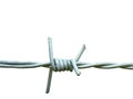 Barbed Wire Iron Gray Isolated White Background Royalty Free Stock Photo