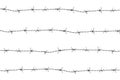 Barbed wire isolate on white background with clipping path for graphic designer, fence and home garden protection