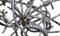barbed wire isolated on white background Royalty Free Stock Photo