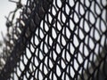 Barbed wire mesh, selective focus Royalty Free Stock Photo
