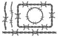 Barbed wire pattern brush template