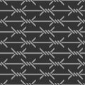 Barbed wire pattern seamless. barbwire background. Barrage vector illustration