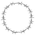 Barbed Wire Round Frame Royalty Free Stock Photo