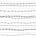 Barbed wire (seamless vector wallpaper) Royalty Free Stock Photo