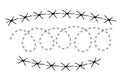 Barbed Wire Security Fence Pattern Vector Royalty Free Stock Photo