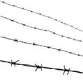 Barbed wire silhouette Royalty Free Stock Photo